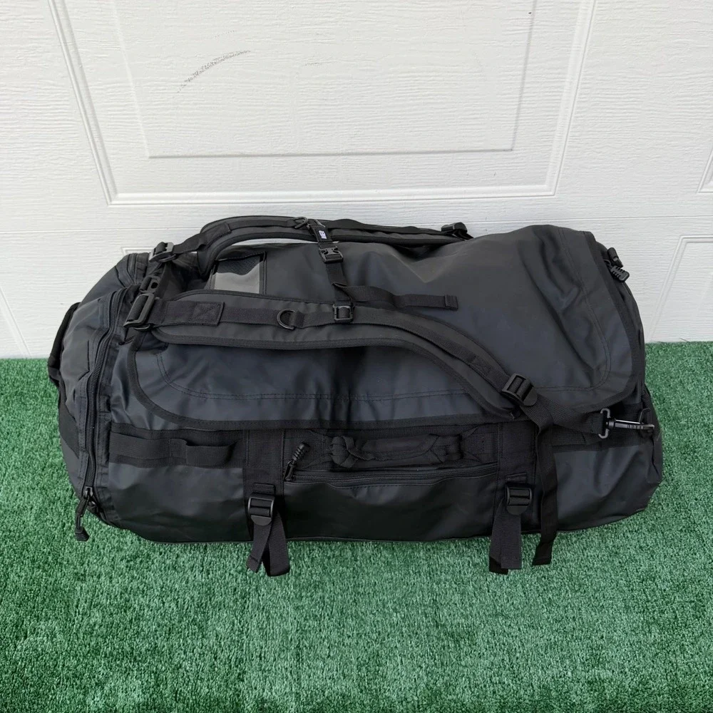 MIER 10110033-9007 Large Black 90L Waterproof Convertible Duffle Bag Backpack‎